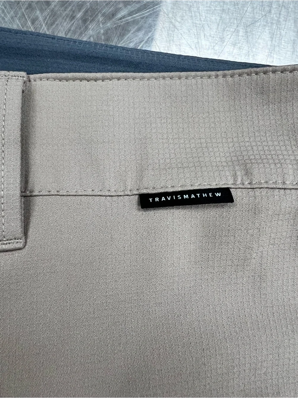 Travis Mathew Men's Light Tan Flat-Front Shorts
